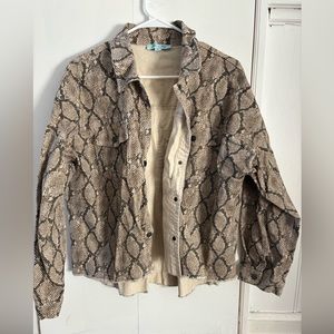 She + Sky snake skin jacket